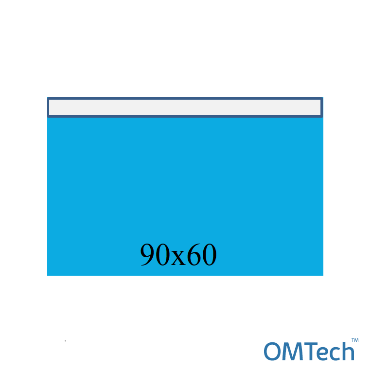 Пелюшка поглинаюча OMTech™ 90см х 60см з адгезивним краєм по довгій стороні (поглинання 840 мл) (целюлоза + абсорбент), стерильна